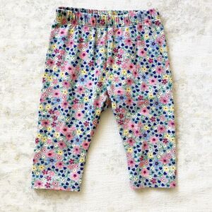 baby Gap Girls 0-3 Mos Leggings Floral Print Flowers Spring Garden Summer